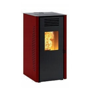 Piec na pellet caminetti montegrappa piano 7 kw czerwony